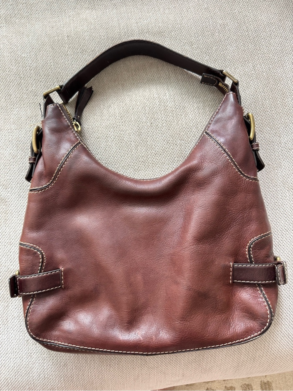 Vintage Michael Kors Brown Leather Hobo Bag Y2K Slouchy Shoulder Purse
